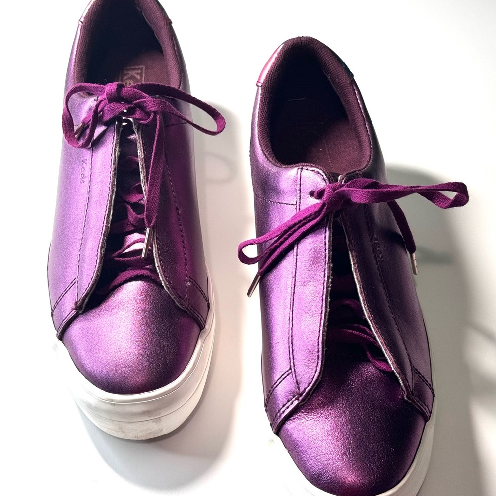 Keds | Women’s Rise Metro Shimmer | Leather Sneaker | Size 7.5